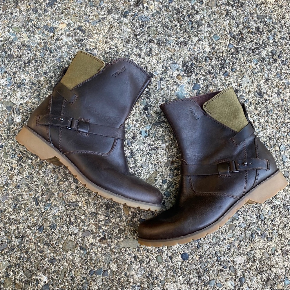 Teva DeLa Vina Waterproof Leather Ankle Boots Fall Winter 6.5